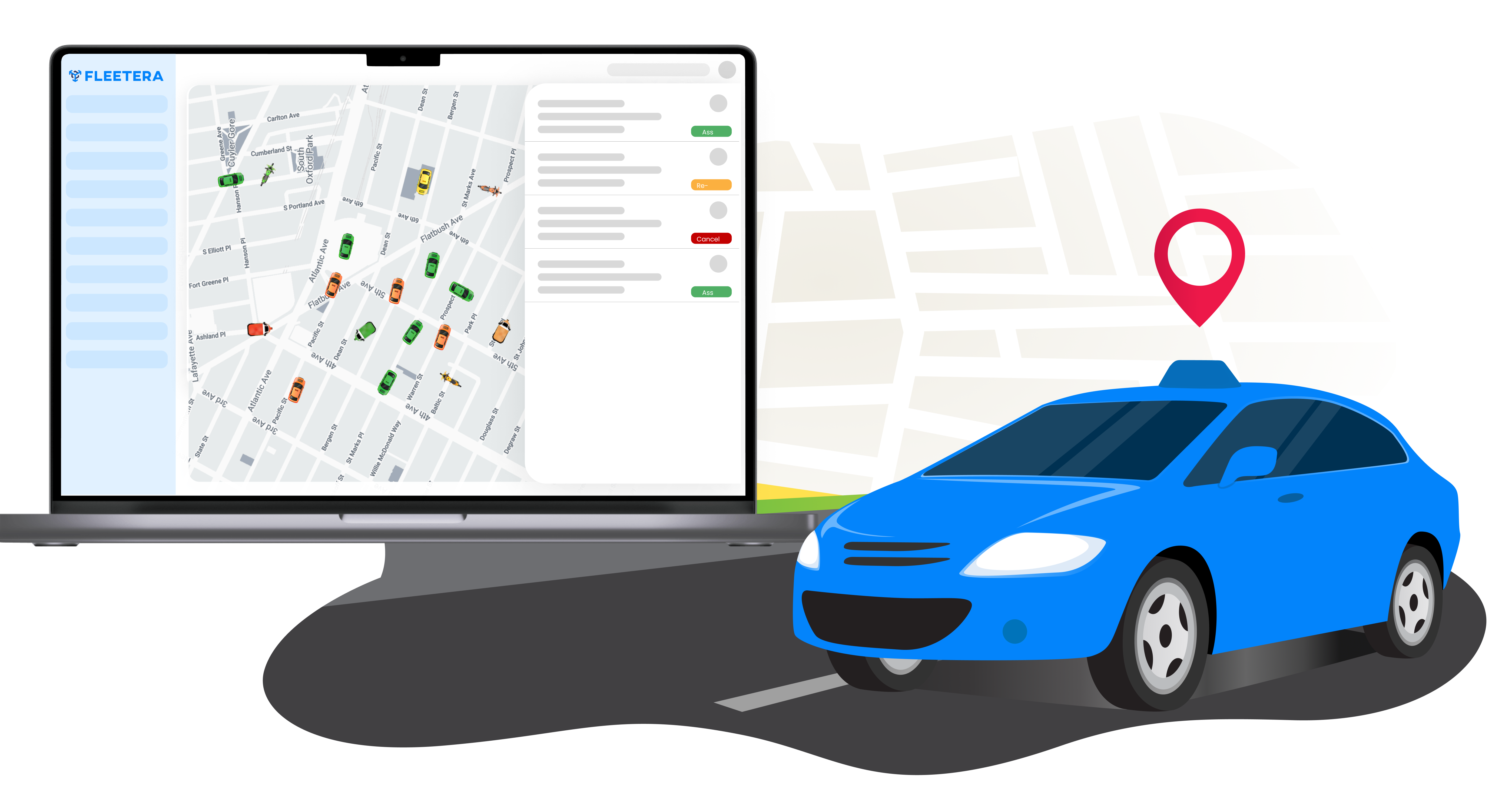 How does a taxi dispatch system work